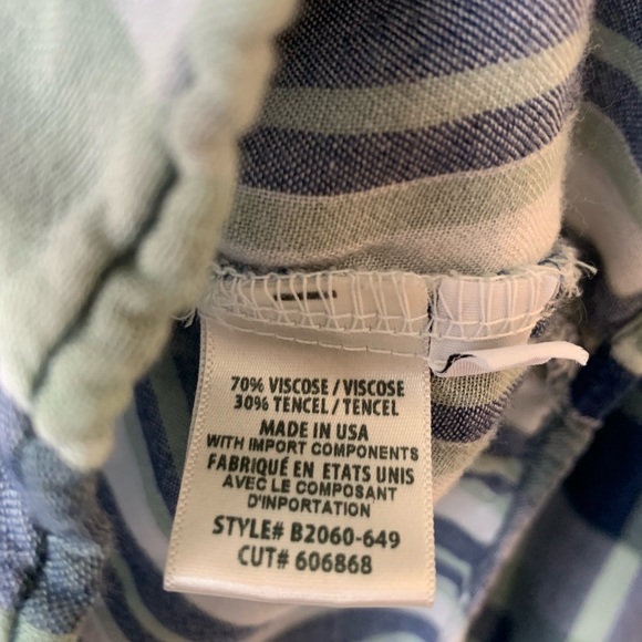 Cloth and stone plaid shirt blouse M - Picture 5 of 5